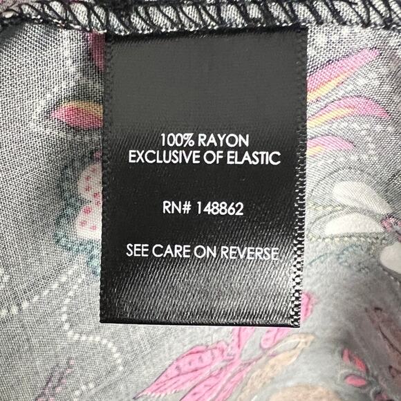 NWT‎ TORRID Women's 3X (3) Black Floral Leopard Midi Challis One-Shoulder Dress - Picture 10 of 15